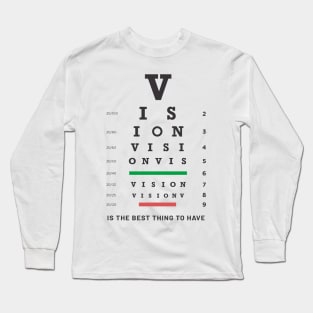 Vision Snellen Chart Long Sleeve T-Shirt